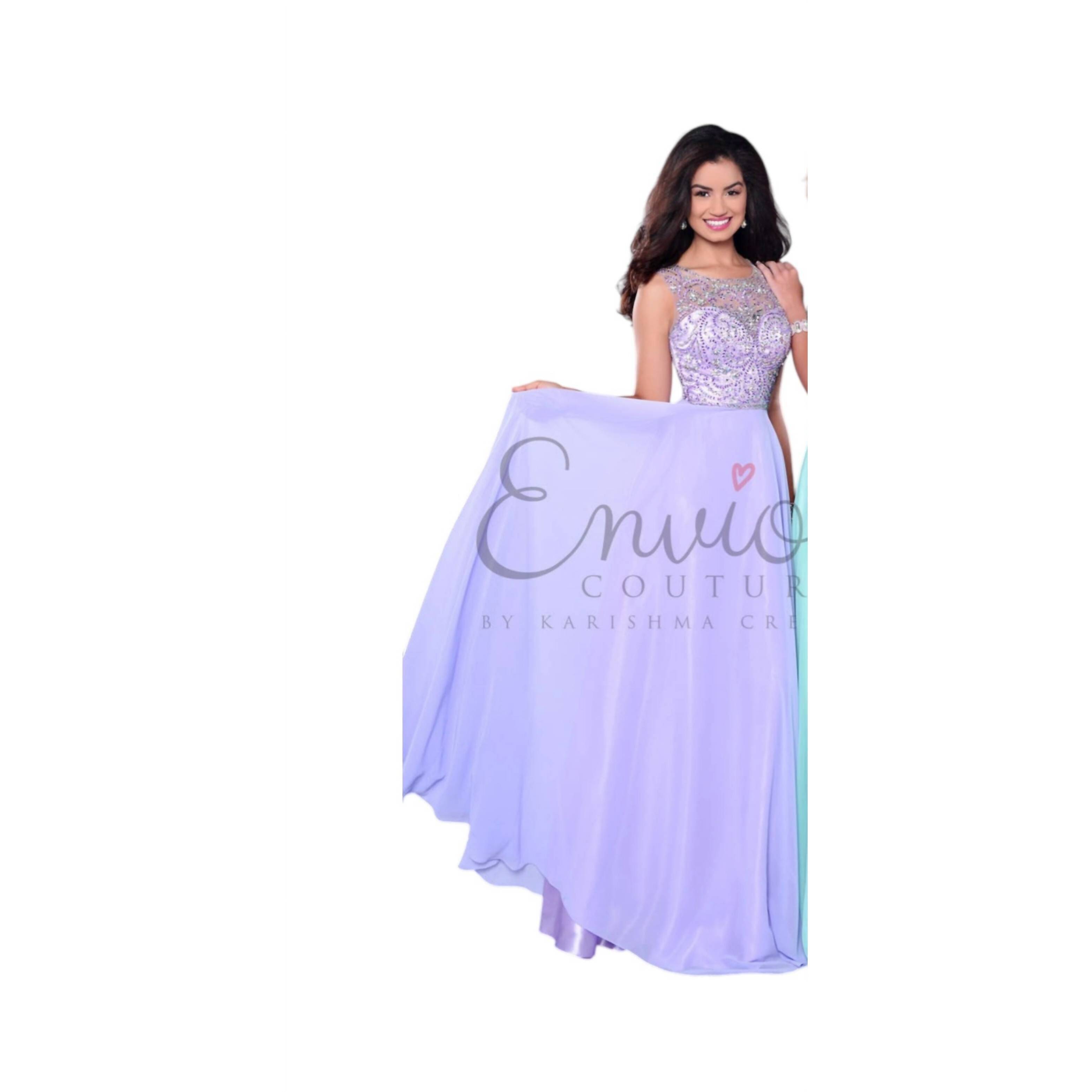 New Karishma Creations Chiffon Sleeveless Prom Dress In Light Purple